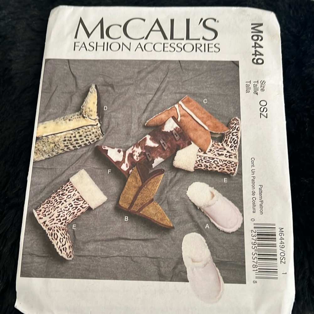McCalls pattern slippers and booties